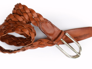 Shading Leather Braided Belt