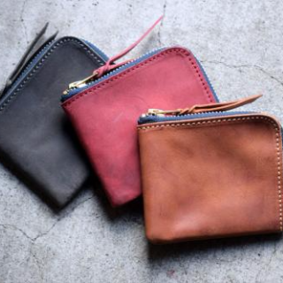Roberu Zip Shading Leather Wallet